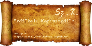 Székely Kapisztrán névjegykártya